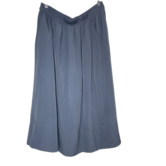J. Crew Gray Pleated Midi Skirt, Size 14 - Picture 1 of 12